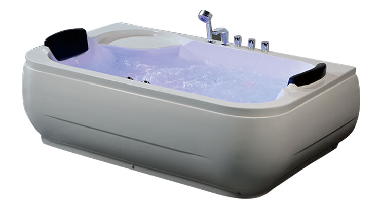 Fontana Napoli Modern Whirlpool Massage Lucite Indoor Bathtub